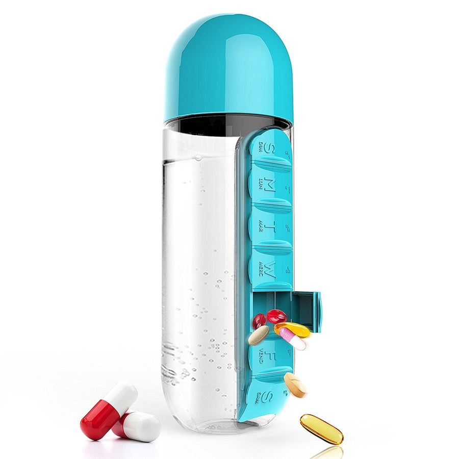 Water Bottle With Pill Box - Buybens