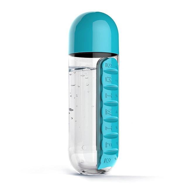 Water Bottle With Pill Box - Buybens
