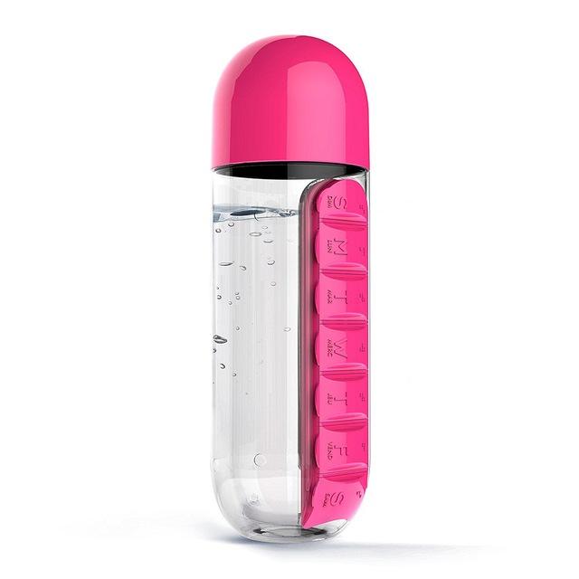 Water Bottle With Pill Box - Buybens