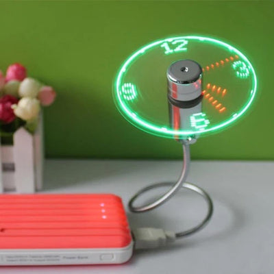 2019 LED Light USB Clock Fan - Buybens